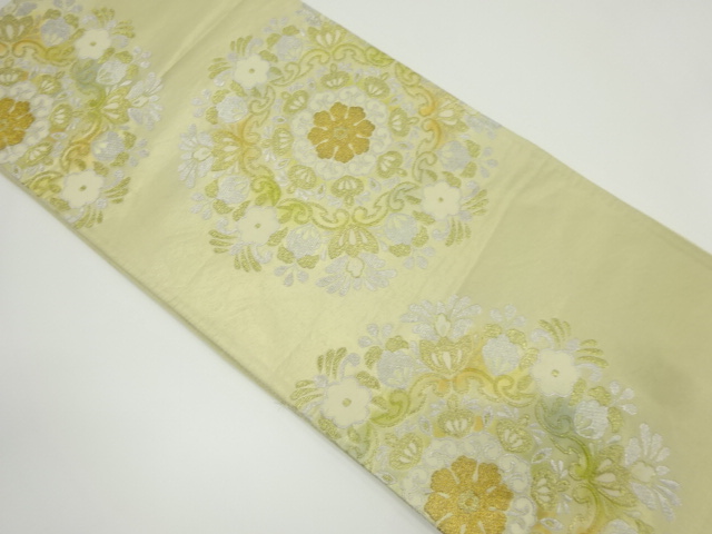 アンティーク　華紋織り出し袋帯（材料）